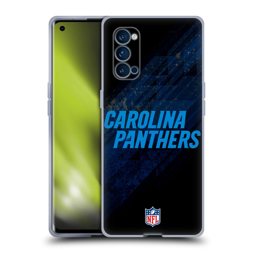 NFL Carolina Panthers Logo Blur Soft Gel Case for OPPO Reno 4 Pro 5G