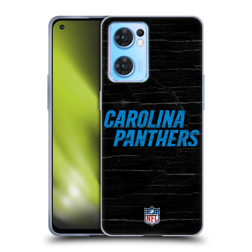NFL Carolina Panthers Logo Distressed Look Soft Gel Case for OPPO Reno7 5G / Find X5 Lite