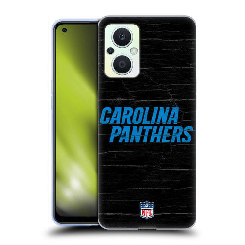NFL Carolina Panthers Logo Distressed Look Soft Gel Case for OPPO Reno8 Lite
