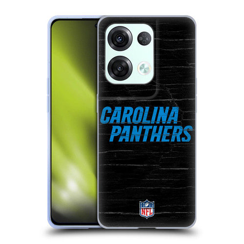 NFL Carolina Panthers Logo Distressed Look Soft Gel Case for OPPO Reno8 Pro