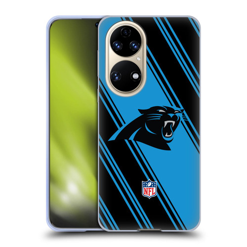 NFL Carolina Panthers Artwork Stripes Soft Gel Case for Huawei P50