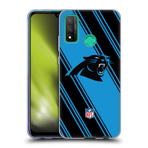 NFL Carolina Panthers Artwork Stripes Soft Gel Case for Huawei P Smart (2020)