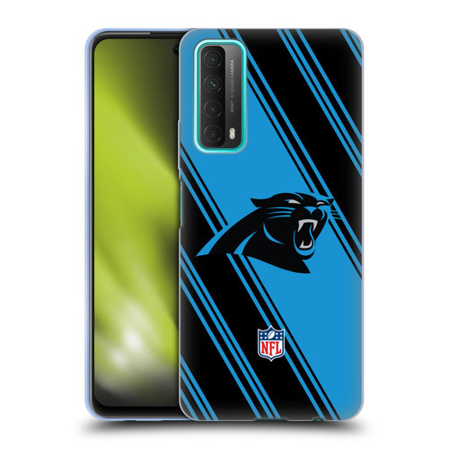 NFL Carolina Panthers Artwork Stripes Soft Gel Case for Huawei P Smart (2021)