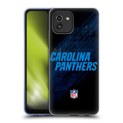NFL Carolina Panthers Logo Blur Soft Gel Case for Samsung Galaxy A03 (2021)