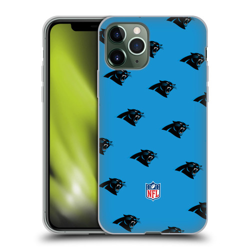 NFL Carolina Panthers Artwork Patterns Soft Gel Case for Apple iPhone 11 Pro