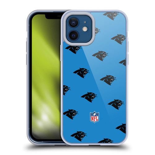 NFL Carolina Panthers Artwork Patterns Soft Gel Case for Apple iPhone 12 / iPhone 12 Pro