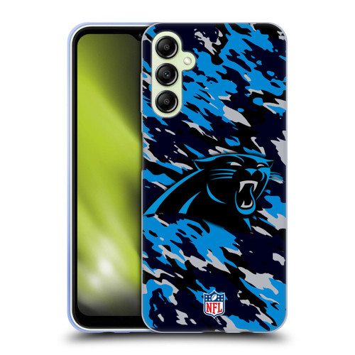NFL Carolina Panthers Logo Camou Soft Gel Case for Samsung Galaxy A14 5G