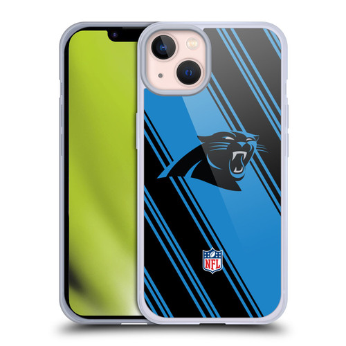NFL Carolina Panthers Artwork Stripes Soft Gel Case for Apple iPhone 13
