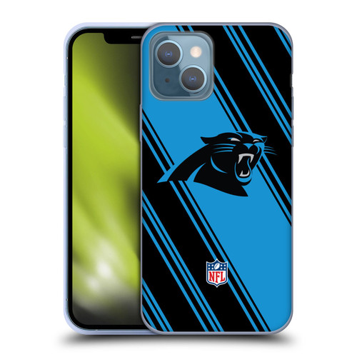 NFL Carolina Panthers Artwork Stripes Soft Gel Case for Apple iPhone 13