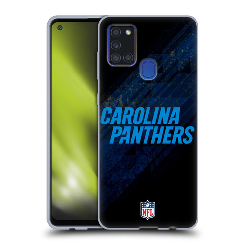 NFL Carolina Panthers Logo Blur Soft Gel Case for Samsung Galaxy A21s (2020)