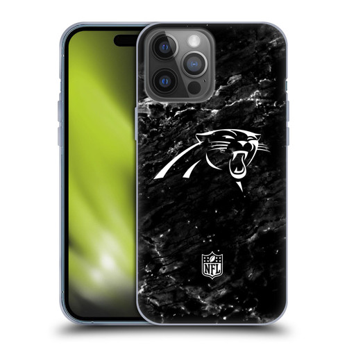 NFL Carolina Panthers Artwork Marble Soft Gel Case for Apple iPhone 14 Pro Max