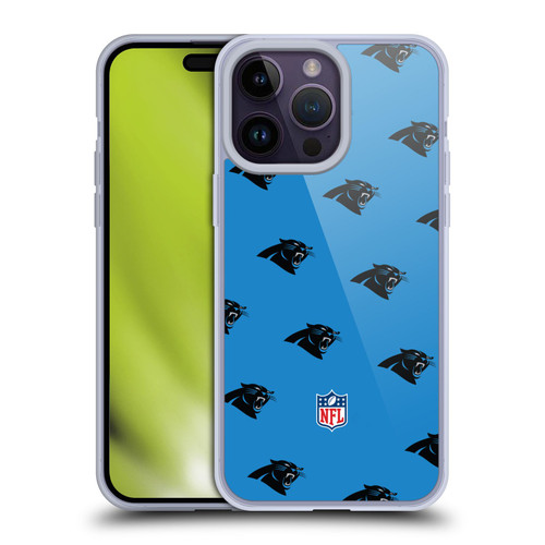 NFL Carolina Panthers Artwork Patterns Soft Gel Case for Apple iPhone 14 Pro Max