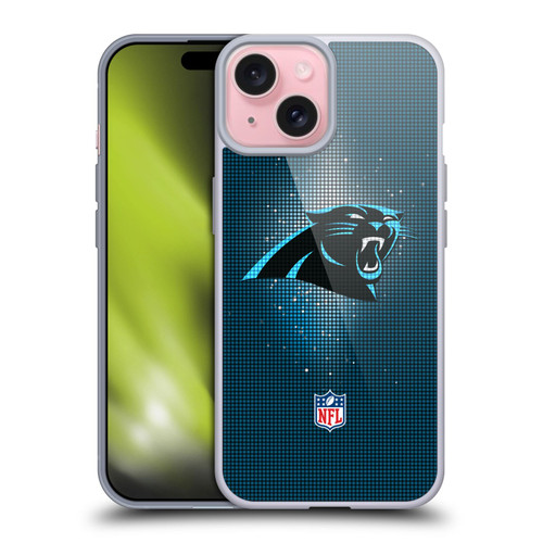 NFL Carolina Panthers Artwork LED Soft Gel Case for Apple iPhone 15