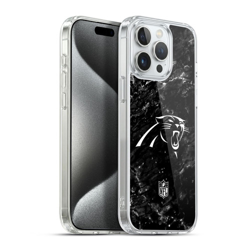 NFL Carolina Panthers Artwork Marble Soft Gel Case for Apple iPhone 15 Pro Max & MagSafe