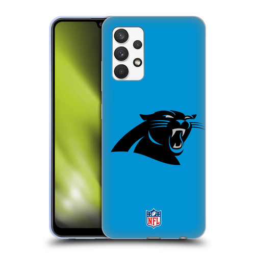NFL Carolina Panthers Logo Plain Soft Gel Case for Samsung Galaxy A32 (2021)