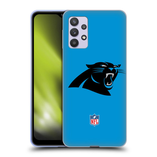 NFL Carolina Panthers Logo Plain Soft Gel Case for Samsung Galaxy A32 5G / M32 5G (2021)
