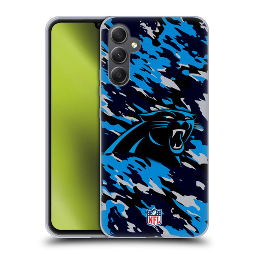 NFL Carolina Panthers Logo Camou Soft Gel Case for Samsung Galaxy A34 5G