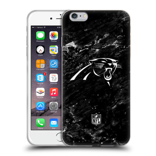 NFL Carolina Panthers Artwork Marble Soft Gel Case for Apple iPhone 6 Plus / iPhone 6s Plus