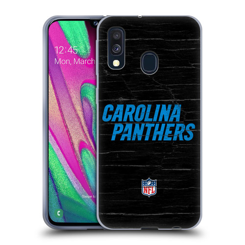 NFL Carolina Panthers Logo Distressed Look Soft Gel Case for Samsung Galaxy A40 (2019)