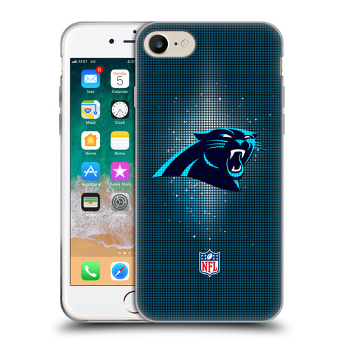 NFL Carolina Panthers Artwork LED Soft Gel Case for Apple iPhone 7 / 8 / SE 2020 & 2022