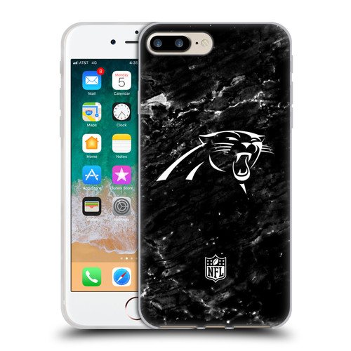 NFL Carolina Panthers Artwork Marble Soft Gel Case for Apple iPhone 7 Plus / iPhone 8 Plus
