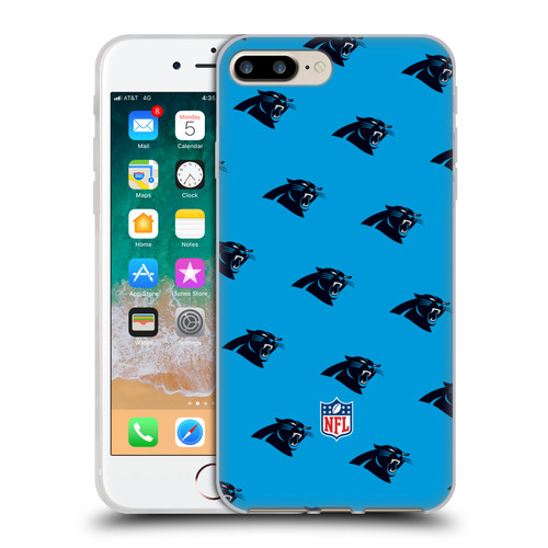 NFL Carolina Panthers Artwork Patterns Soft Gel Case for Apple iPhone 7 Plus / iPhone 8 Plus