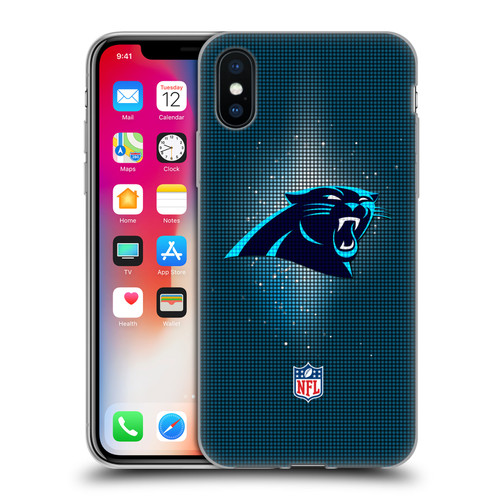 NFL Carolina Panthers Artwork LED Soft Gel Case for Apple iPhone X / iPhone XS