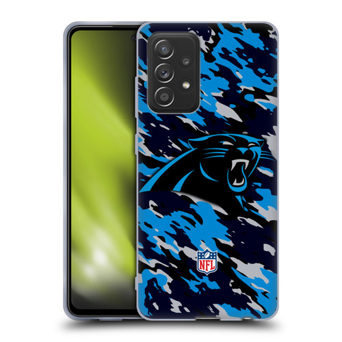 NFL Carolina Panthers Logo Camou Soft Gel Case for Samsung Galaxy A52 / A52s / 5G (2021)