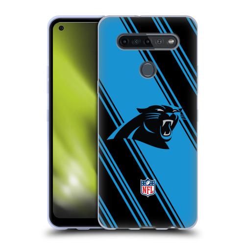 NFL Carolina Panthers Artwork Stripes Soft Gel Case for LG K51S