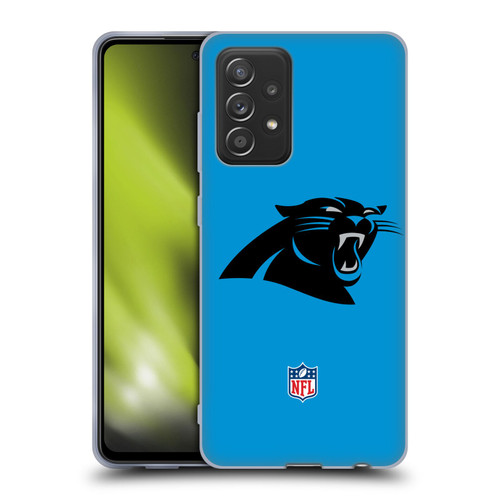 NFL Carolina Panthers Logo Plain Soft Gel Case for Samsung Galaxy A52 / A52s / 5G (2021)
