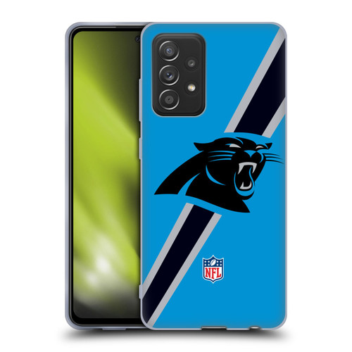 NFL Carolina Panthers Logo Stripes Soft Gel Case for Samsung Galaxy A52 / A52s / 5G (2021)