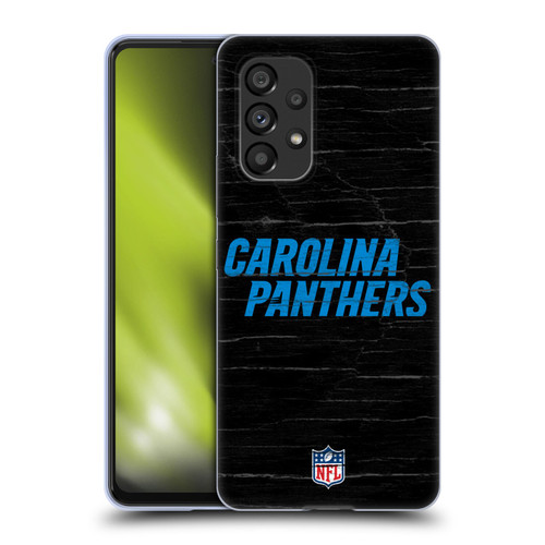 NFL Carolina Panthers Logo Distressed Look Soft Gel Case for Samsung Galaxy A53 5G (2022)