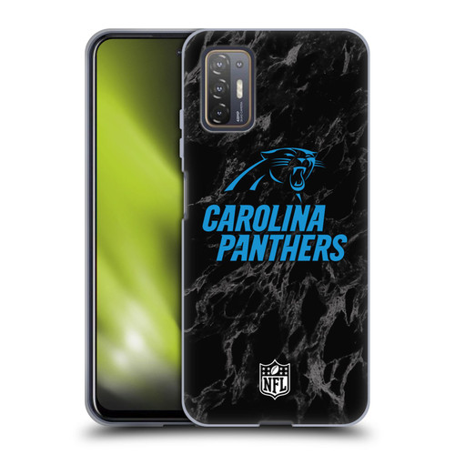 NFL Carolina Panthers Graphics Coloured Marble Soft Gel Case for HTC Desire 21 Pro 5G