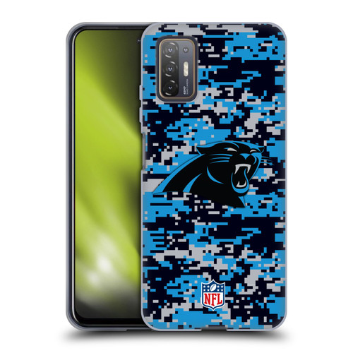 NFL Carolina Panthers Graphics Digital Camouflage Soft Gel Case for HTC Desire 21 Pro 5G
