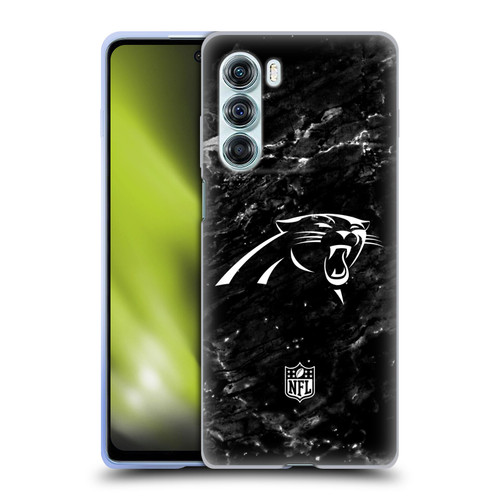 NFL Carolina Panthers Artwork Marble Soft Gel Case for Motorola Edge S30 / Moto G200 5G