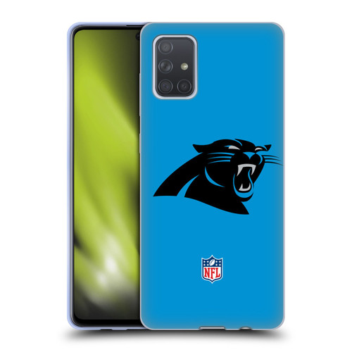 NFL Carolina Panthers Logo Plain Soft Gel Case for Samsung Galaxy A71 (2019)