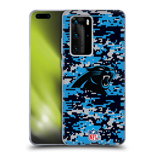 NFL Carolina Panthers Graphics Digital Camouflage Soft Gel Case for Huawei P40 Pro / P40 Pro Plus 5G