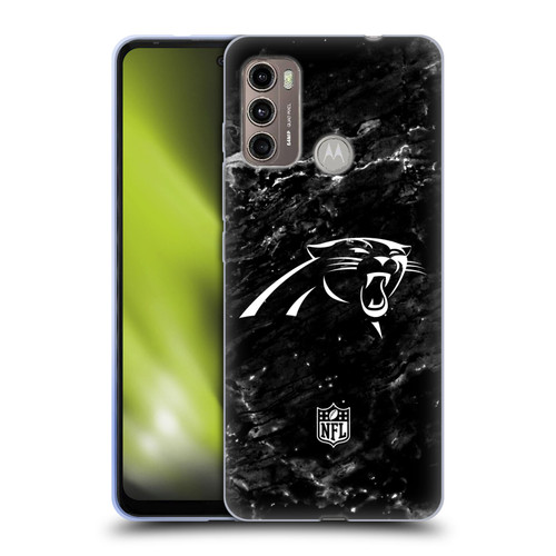NFL Carolina Panthers Artwork Marble Soft Gel Case for Motorola Moto G60 / Moto G40 Fusion