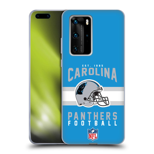 NFL Carolina Panthers Graphics Helmet Typography Soft Gel Case for Huawei P40 Pro / P40 Pro Plus 5G