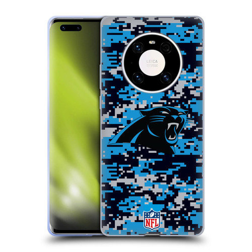 NFL Carolina Panthers Graphics Digital Camouflage Soft Gel Case for Huawei Mate 40 Pro 5G