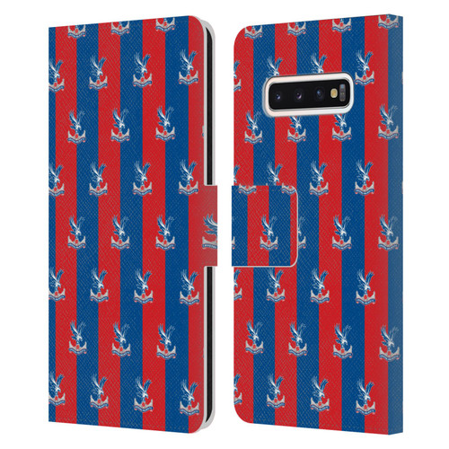 Crystal Palace FC Crest Pattern Leather Book Wallet Case Cover For Samsung Galaxy S10