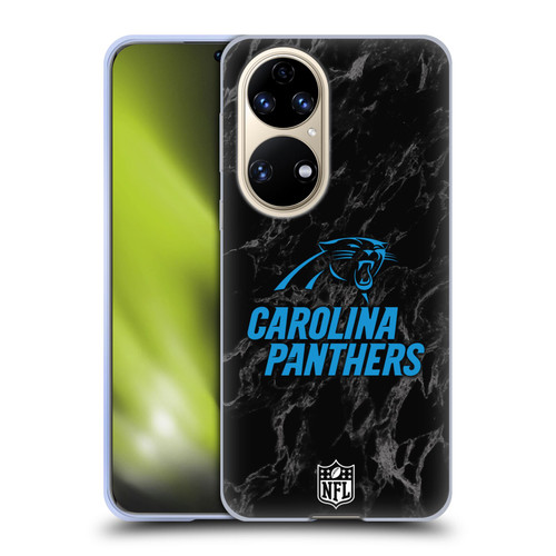 NFL Carolina Panthers Graphics Coloured Marble Soft Gel Case for Huawei P50