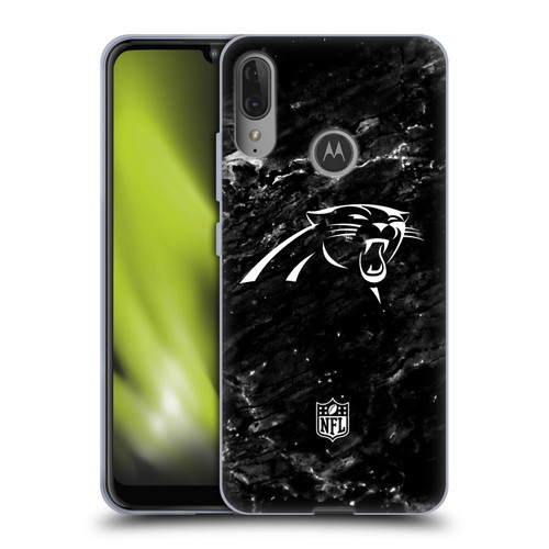NFL Carolina Panthers Artwork Marble Soft Gel Case for Motorola Moto E6 Plus