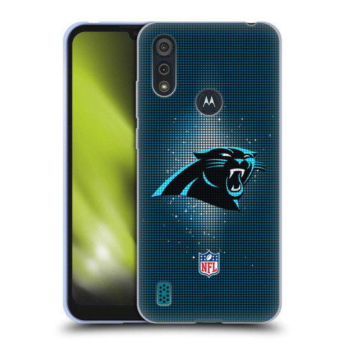 NFL Carolina Panthers Artwork LED Soft Gel Case for Motorola Moto E6s (2020)