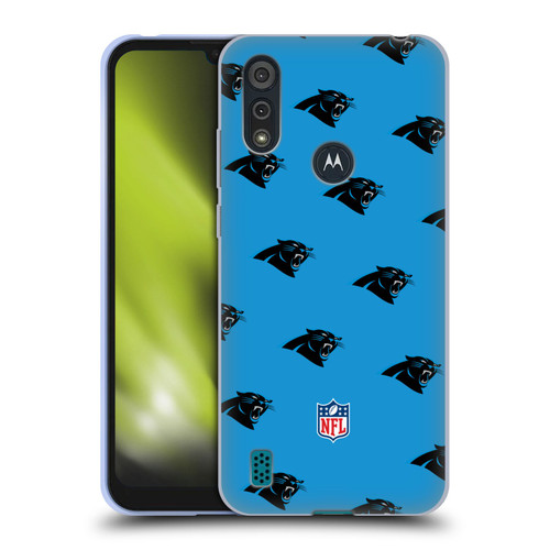 NFL Carolina Panthers Artwork Patterns Soft Gel Case for Motorola Moto E6s (2020)
