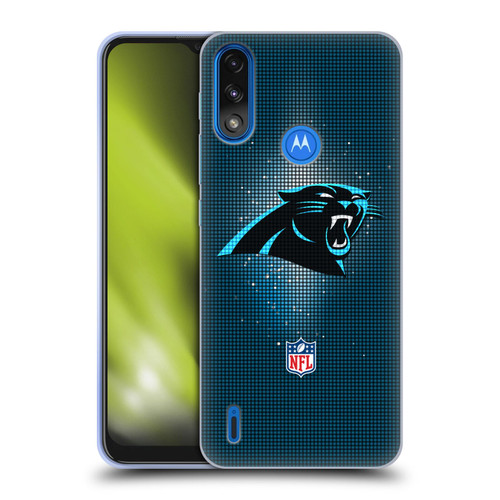 NFL Carolina Panthers Artwork LED Soft Gel Case for Motorola Moto E7 Power / Moto E7i Power