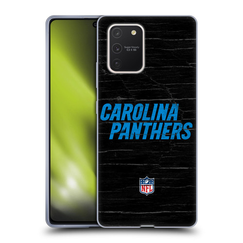 NFL Carolina Panthers Logo Distressed Look Soft Gel Case for Samsung Galaxy S10 Lite