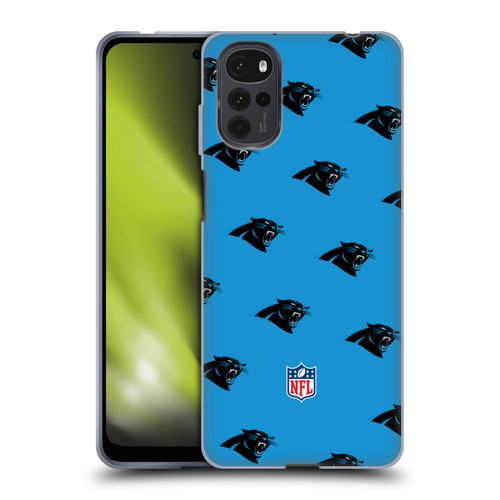 NFL Carolina Panthers Artwork Patterns Soft Gel Case for Motorola Moto G22