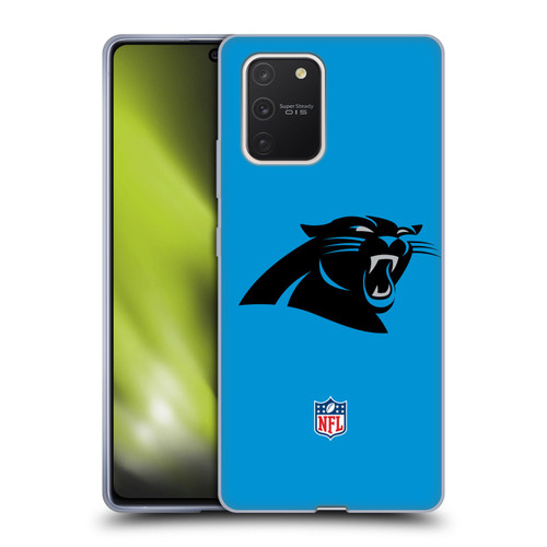 NFL Carolina Panthers Logo Plain Soft Gel Case for Samsung Galaxy S10 Lite