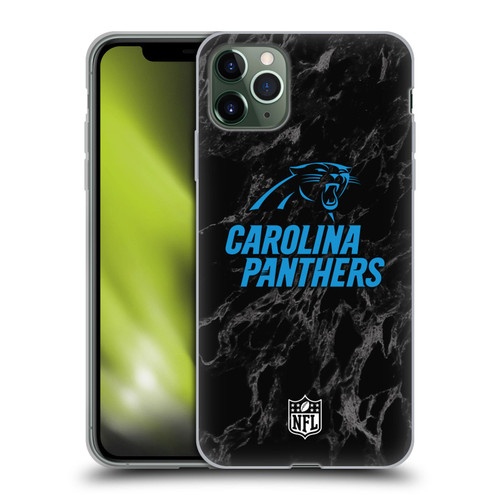 NFL Carolina Panthers Graphics Coloured Marble Soft Gel Case for Apple iPhone 11 Pro Max